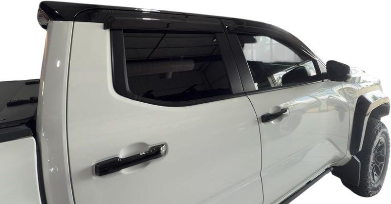 Optimal Co 2024-2026 Tape on Rain Guards for Toyota Tacoma Double Cab Side Window Visor Deflectors Heavy Duty Vent Shades 2025 - Image 4